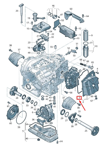 NEW AUDI R8 4S GEARBOX COVER SEAL 0BZ321116 ORIGINAL