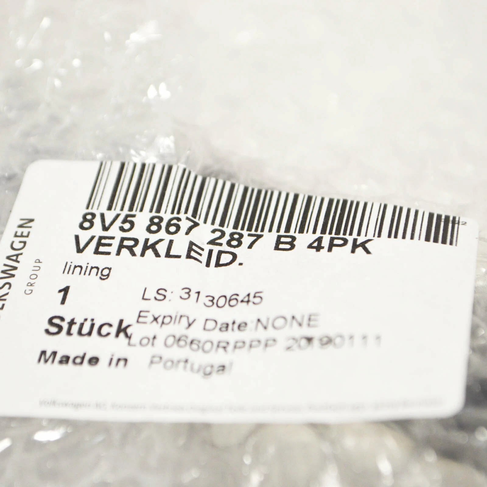 NEW AUDI A3 8V LEFT INTERIOR QUARTER PANEL TRIM PANEL 8V5867287B4PK