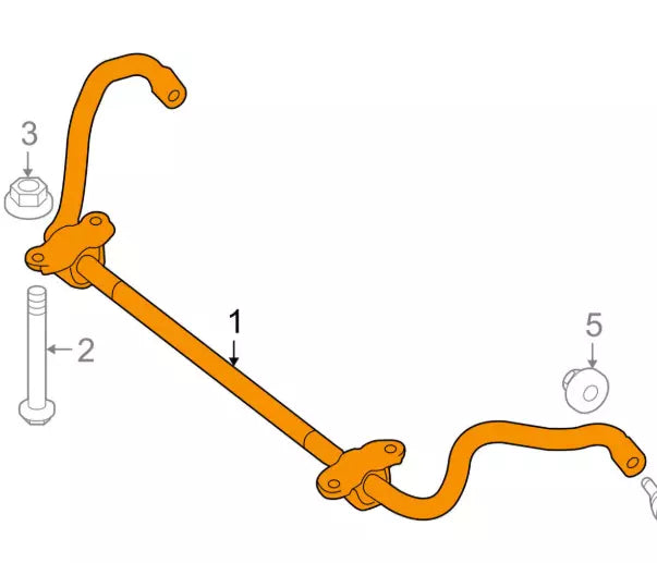 NEW MERCEDES BENZ C W204 FRONT AXLE ANTI ROLL SWAY BAR A2043232965 ORIGINAL