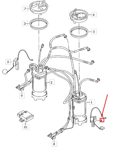 NEW VOLKSWAGEN TOUAREG 7P LEFT FUEL GAUGE SENSOR 7P0919673J ORIGINAL