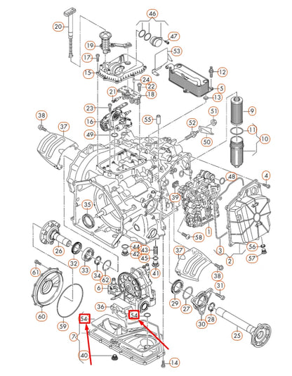 NEW AUDI R8 42 TRANSMISSION OIL PAN GASKET SET 0BZ398359
