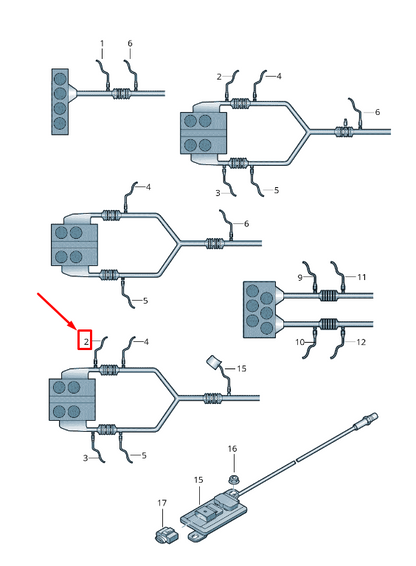 new vw golf vii 5g mk7 lambda oxygen sensor 04e906262ge original