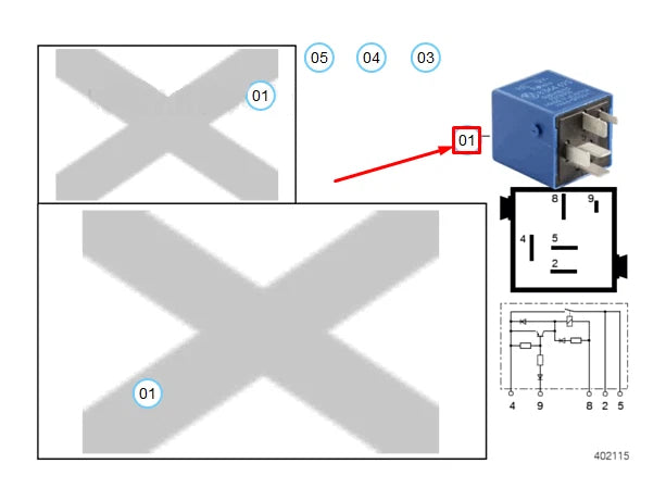 NEW BMW 3 E36 MULTI PURPOSE RELAY 61358364690 ORIGINAL
