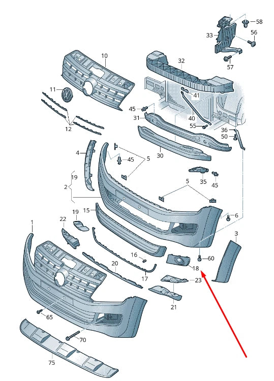 NEW VOLKSWAGEN AMAROK MK1 FRONT LEFT GRILLE 2H68074899B9 2017