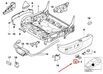NEW BMW 7 E38 FRONT LEFT SEAT CONTROL SWITCHES 8373741 61318373741 ORIGINAL