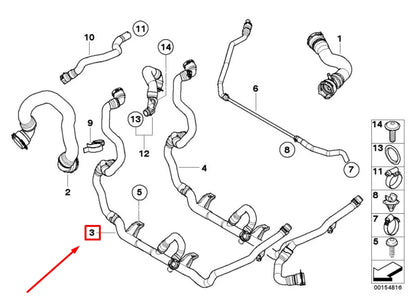 NEW BMW Z4 ROADSTER E89 ENGINE COOLANT PIPE 7585738 17127585738 ORIGINAL