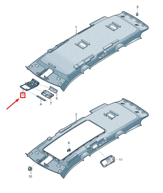 NEW VW GOLF VII VARIANT BA MK7 INTERIOR ROOF TRAY 5G0868837NX1 ORIGINAL