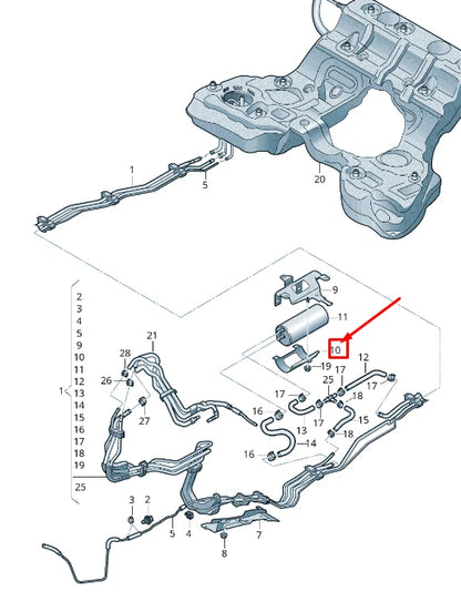 NEW AUDI A8 4N FUEL FILTER BRACKET 4N0201710C