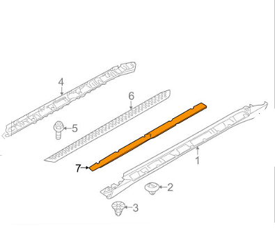 new bmw x6 f16 exterior left rocker panel insert 51777319863 7319863 original