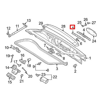 NEW BMW Z3 E36 TRUNK LID GRIP GASKET 51228401010