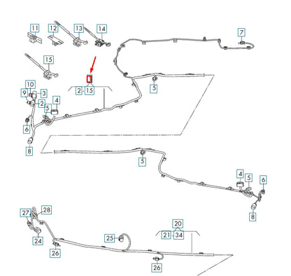 NEW AUDI Q7 4M FRONT BUMPER PARKING AID WIRING SET 4M0971095AF