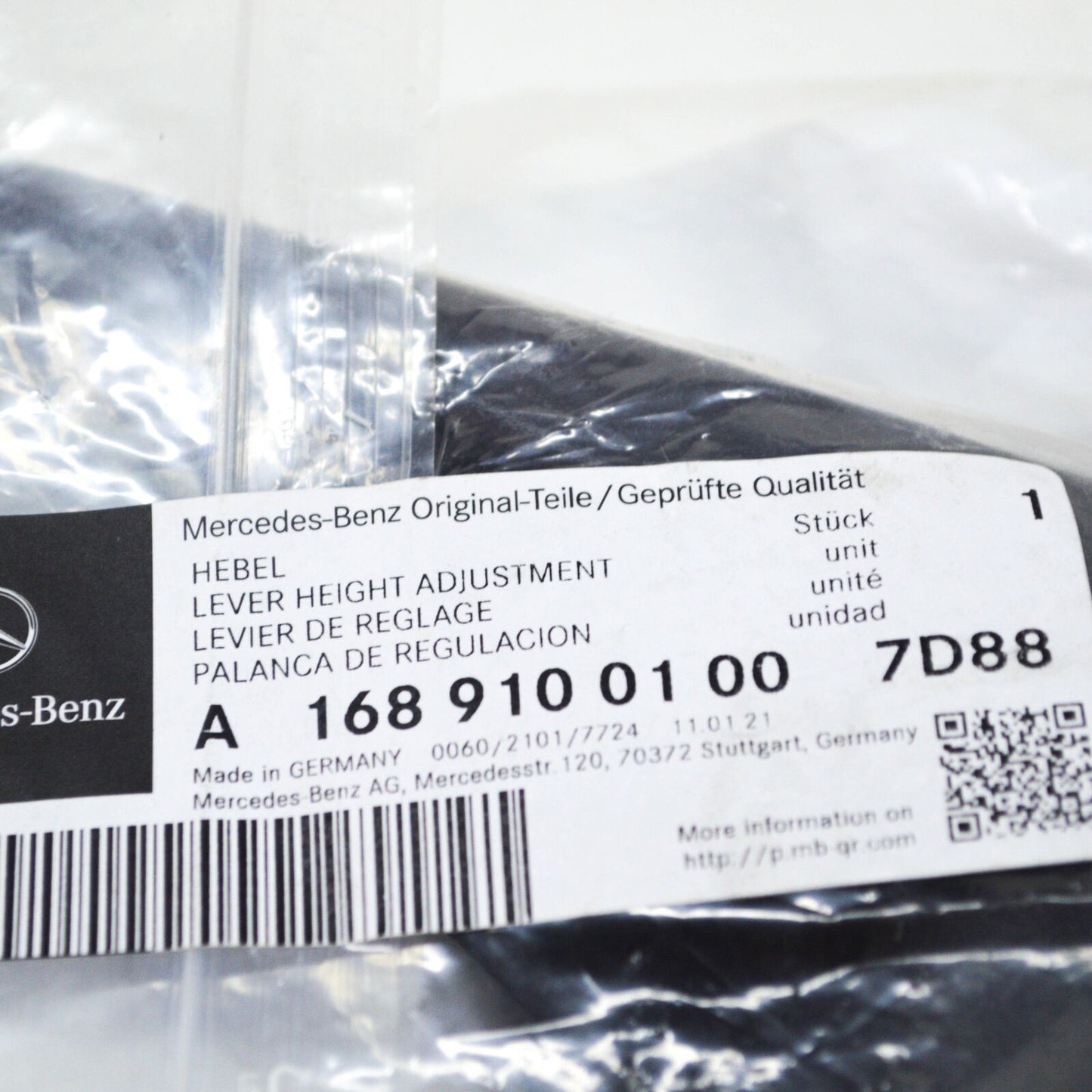 NEW MB A-CLASS W168 FRONT LEFT SEAT ADJUSTER HANDLE A16891001007D88 ORIGINAL