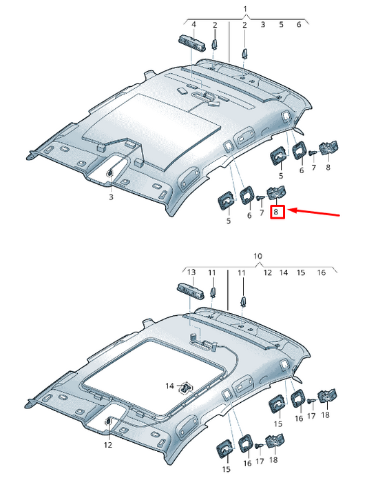 NEW AUDI E-TRON GEN REAR LEFT ROOF SUSPENSION LUG 4KE861735A4PK ORIGINAL