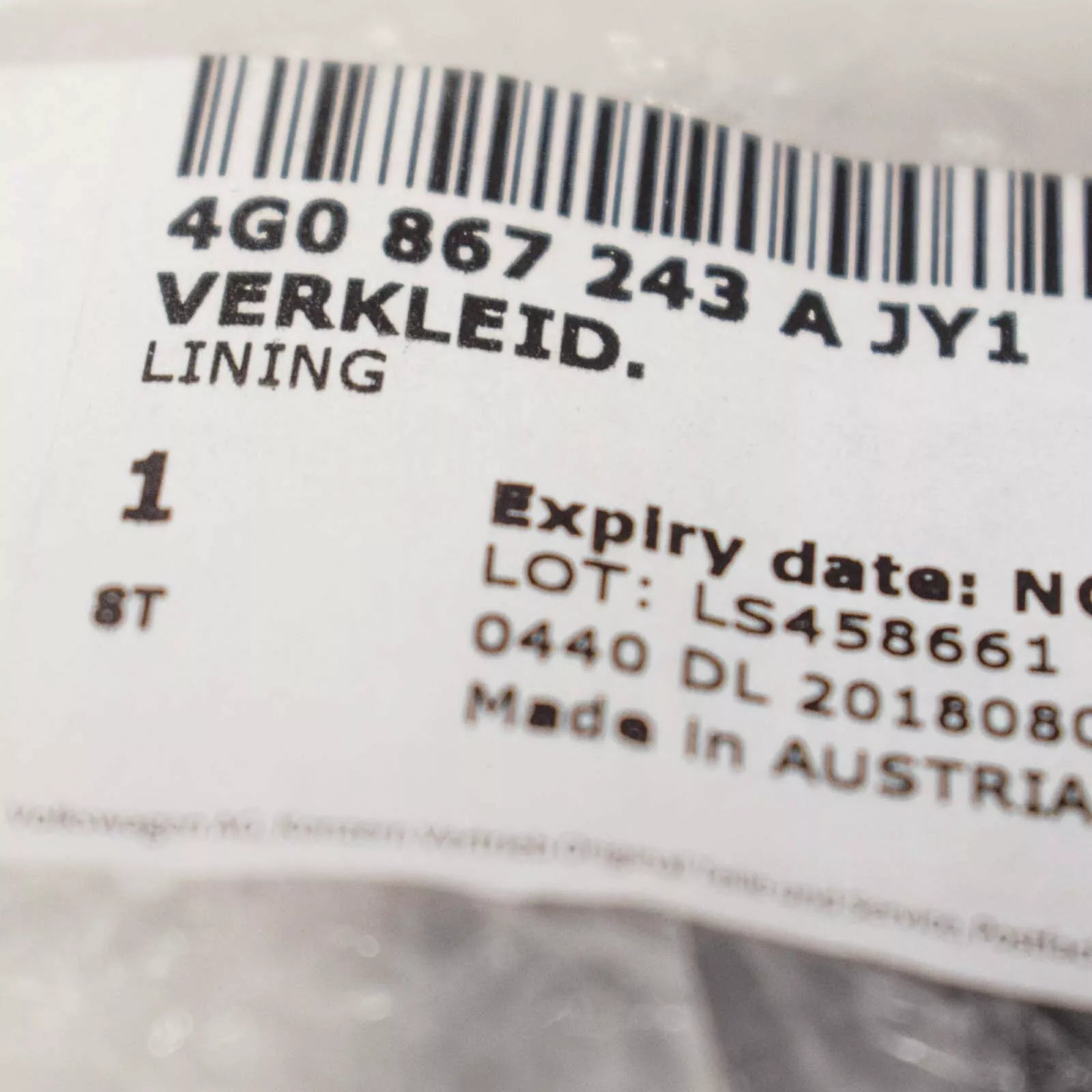 NEW AUDI A6 C7 LEFT B-PILLAR UPPER TRIM 4G0867243AJY1