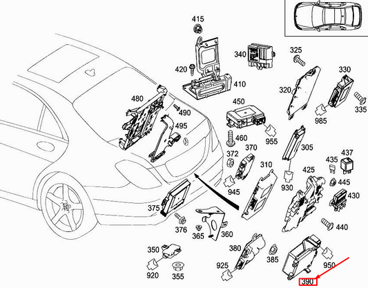 new mercedes-benz s w222 rear seat bench heat control unit a2229005406 original