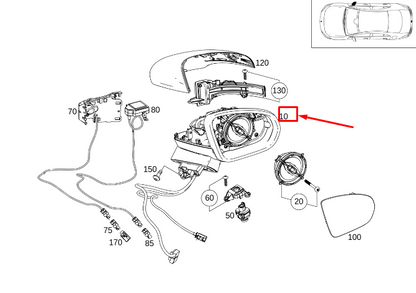 new mercedes-benz cla c118 front right side wing mirror rhd a1188102603 original