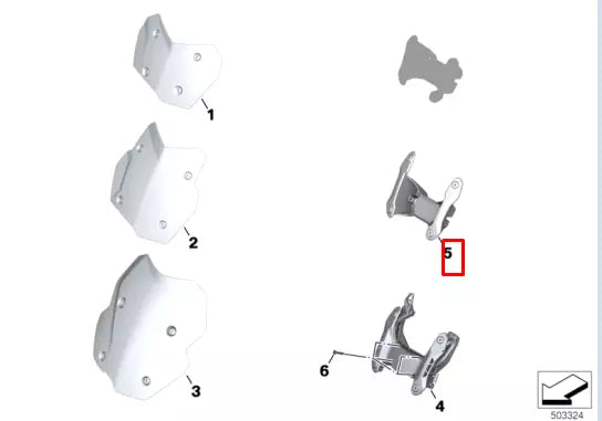 NEW BMW K800 F750 GS WINDSCREEN HOLDER 46638564649 ORIGINAL