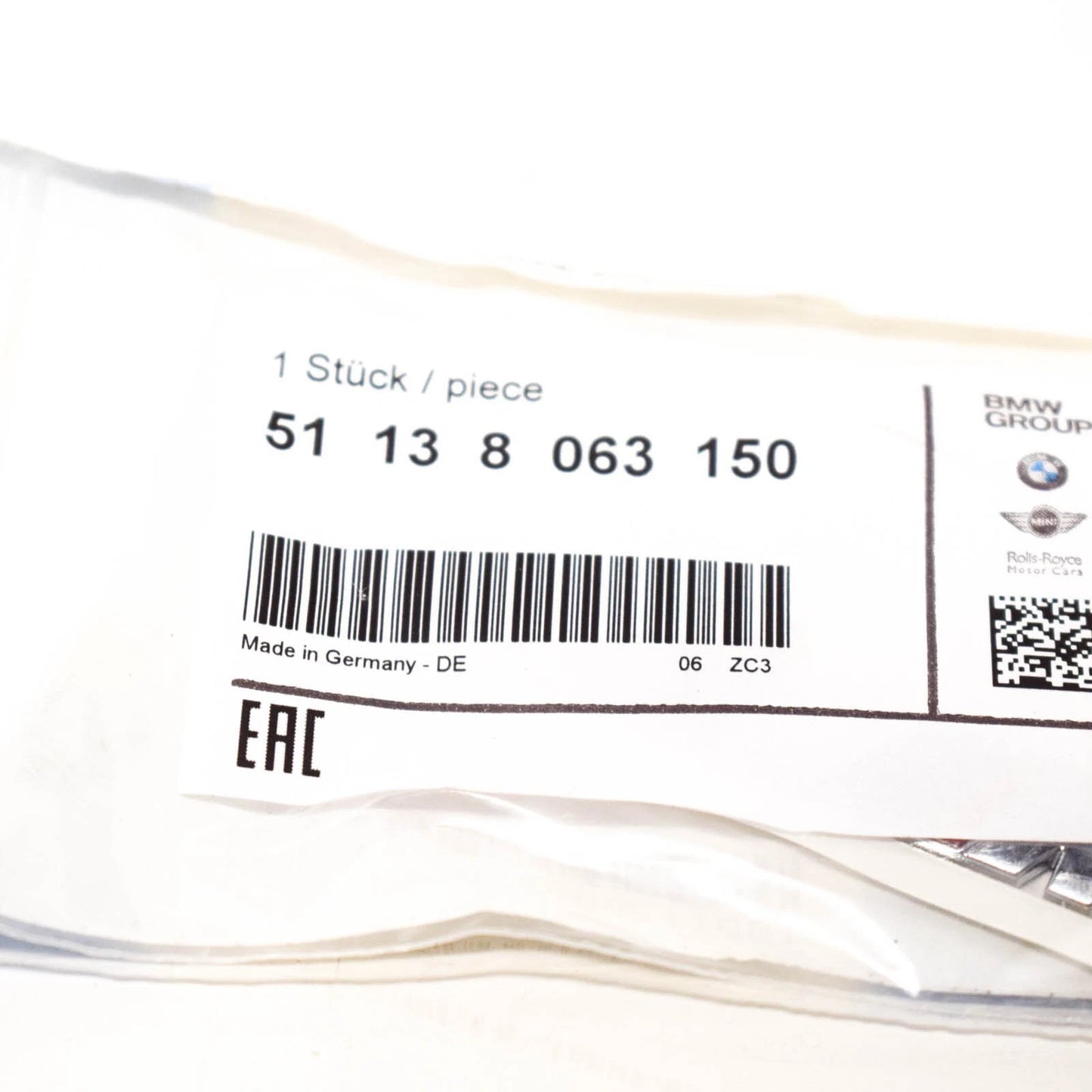 NEW BMW X6 F86 M RADIATOR KIDNEY GRILLE M EMBLEM LEFT 51138063150 ORIGINAL