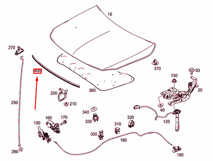 new mercedes-benz gla x156 front ngine hood seal a1568870098 original