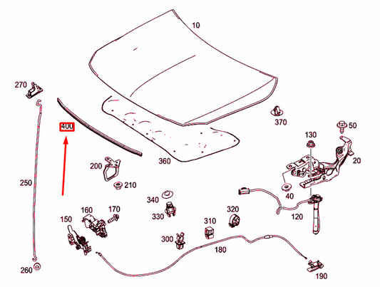 new mercedes-benz gla x156 front ngine hood seal a1568870098 original