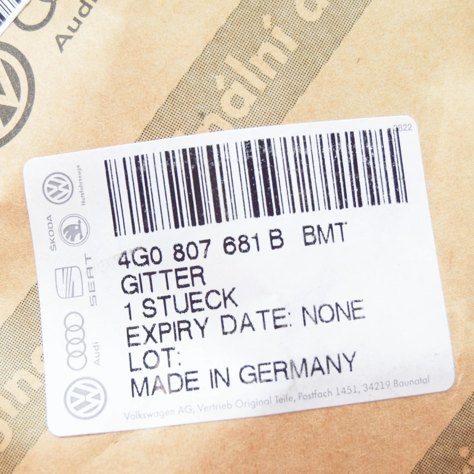 NEW AUDI A6 C7 LEFT FOG LIGHT GRILLE 4G0807681BBMT 2012 ORIGINAL