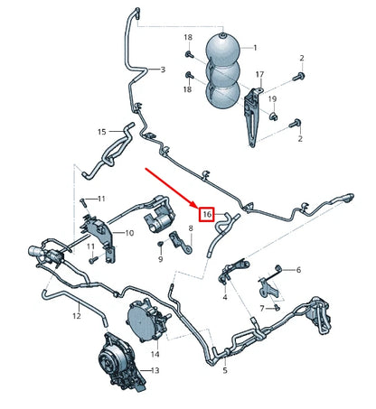 NEW AUDI RSQ8 ENGINE VACUUM HOSE 0P2131611J