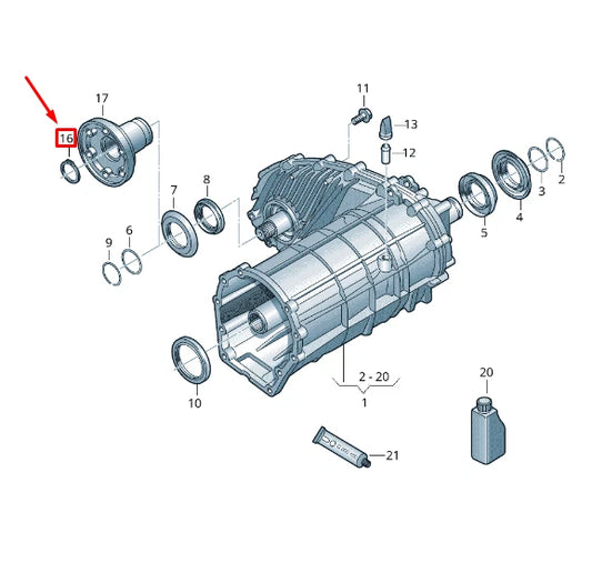 NEW VW TOUAREG 7P MK2 TRANSFER BOX FLANGE SECURING RING 0BU311321A