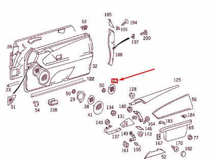 NEW MB S W140 FRONT LEFT DOOR LOUDSPEAKER REAR COVER A14072715889051 ORIGINAL