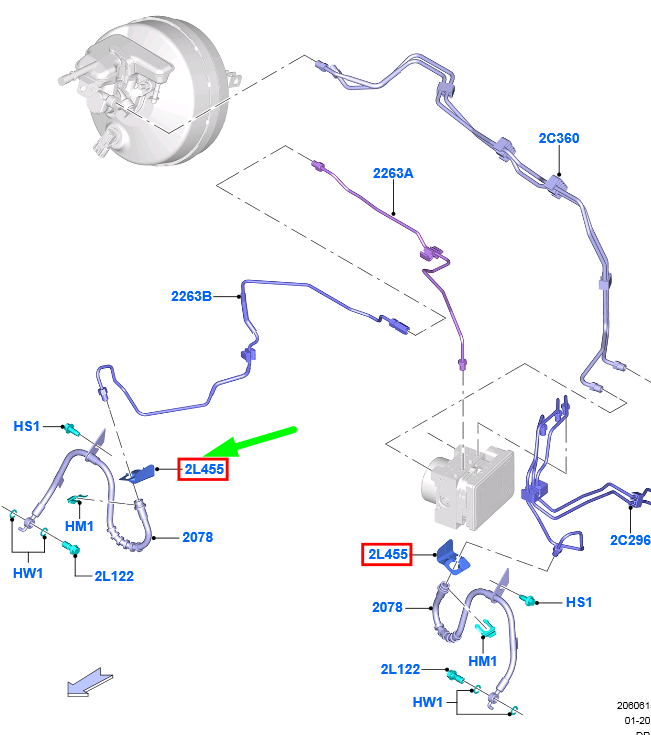 new ford galaxy mk3 cd390 front left brake hose support bracket 5183580 original