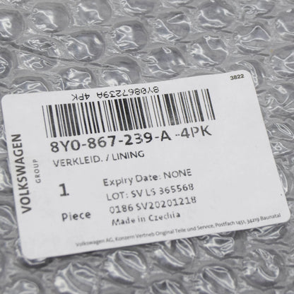 NEW AUDI A3 SPORTBACK 8YA LEFT SIDE B PILLAR LOWER TRIM 8Y0867239A4PK ORIGINAL