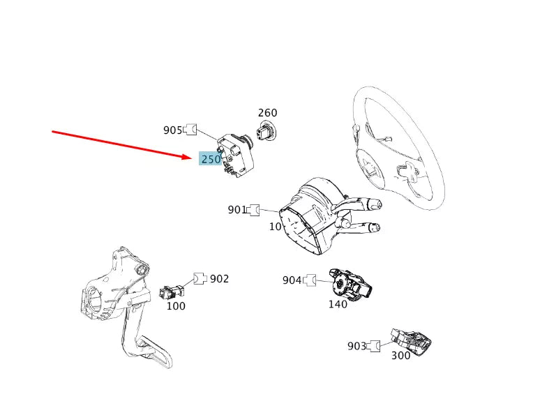 NEW MERCEDES-BENZ SL R231 IGNITION LOCK A2319055100 2013 ORIGINAL