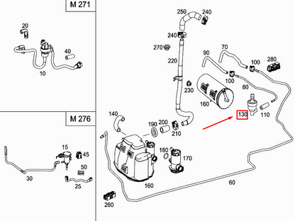 NEW MERCEDES-BENZ SLK R172 VENT PIPE TANK VALVE A0004702993 ORIGINAL