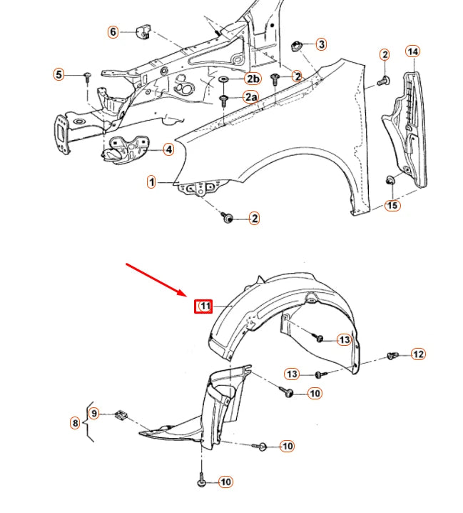 NEW VOLKSWAGEN JETTA A5 FRONT LEFT WHEEL HOUSING LINER 1K5805977B ORIGINAL
