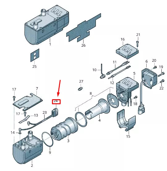 NEW VW CRAFTER 2F MK1 AUXILIARY HEATER FLAT CONTACT HOUSING 2E0972111AF