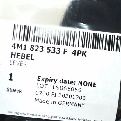 NEW AUDI Q7 4M FRONT BONNET RELEASE HANDLE LEFT LHD 4M1823533F4PK