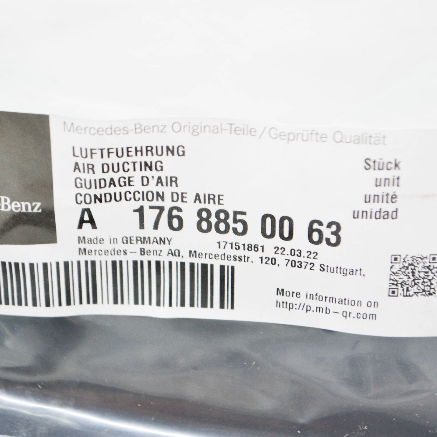 NEW MERCEDES-BENZ A-CLASS W176 FRONT RIGHT BUMPER TRIM A1768850063 ORIGINAL