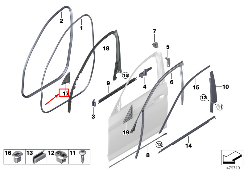 new bmw 5 touring g31 left tweeter grill cover 65136807485 original