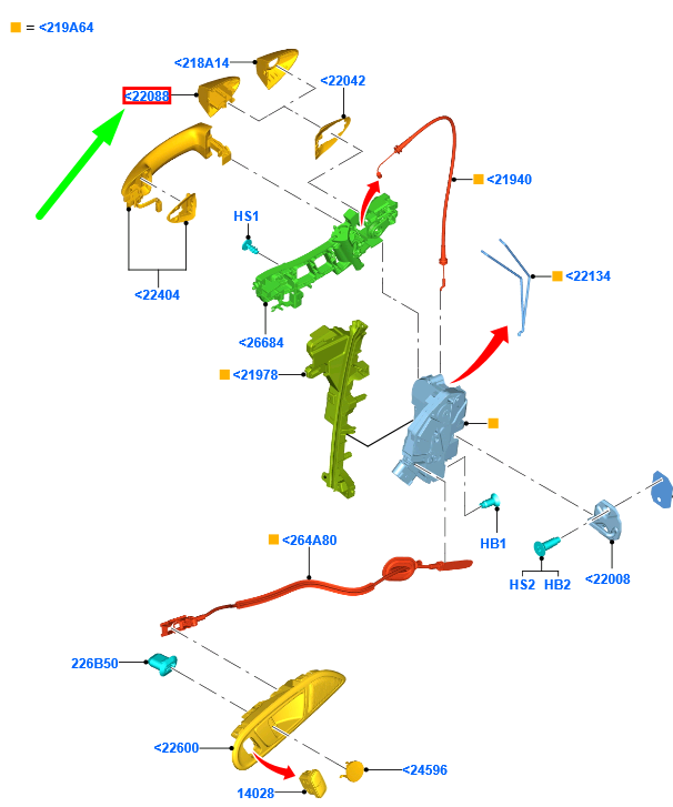 new ford ecosport mk2 bk front door lock handle bezel lhd 1680127 original