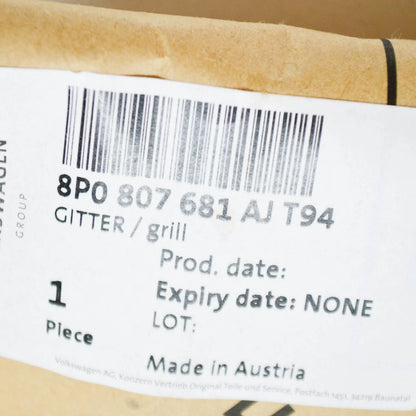 NEW AUDI RS3 8P FRONT BUMPER LEFT LOWER GRILLE 8P0807681AJT94 2011 ORIGINAL