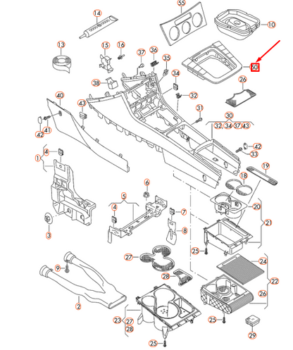 NEW VOLKSWAGEN PASSAT B6 CENTRE CONSOLE TRIM PANEL 3C0864263G3H5 ORIGINAL