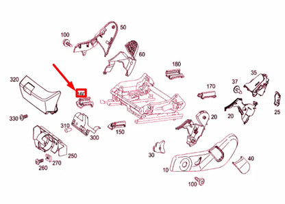 NEW MB C W204 FRONT RIGHT SEAT FRONT INNER RIGHT COVER A20491906209051 ORIGINAL
