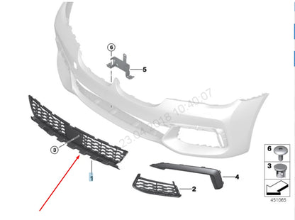 NEW BMW 7 G11 FRONT M SPORT BUMPER LOWER GRILLE ACC 51118061124 2016 ORIGINAL