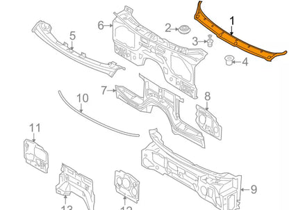 NEW BMW X5 E70 FRONT WINDSCREEN WIPER COWL PANEL LHD 51717151969 ORIGINAL