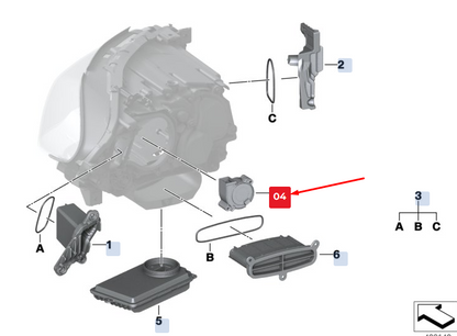 new bmw 5 gran turismo f07 right led headlight fan 63117352480 7352480 original