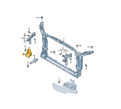 NEW AUDI A6 C8 RIGHT COOLANT REGULATOR BRACKET 4K0805202A ORIGINAL