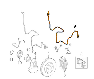NEW MERCEDES BENZ S W221 FRONT BRAKE INDICATOR HARNESS A2215409205 ORIGINAL