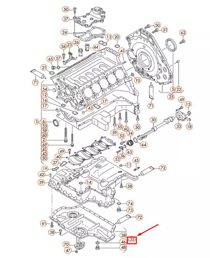 NEW AUDI A6 C6 ENGINE OIL SUMP LOWER PART 07L103602J ORIGINAL
