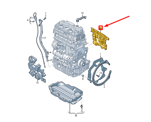 new vw golf variant cg mk8 rear engine block heat shield 05l103954h original