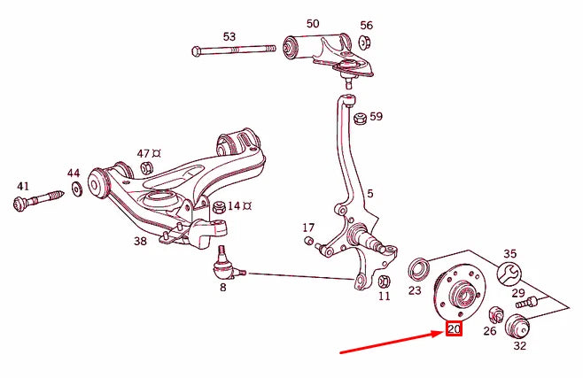 NEW MERCEDES-BENZ SLK R170 FRONT WHEEL HUB A2103300325 ORIGINAL