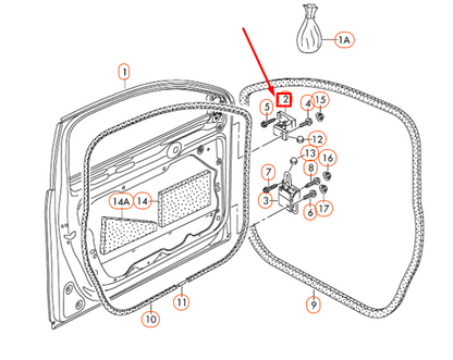 NEW VOLKSWAGEN PASSAT B6 FRONT RIGHT DOOR UPPER HINGE 3C0831402D ORIGINAL